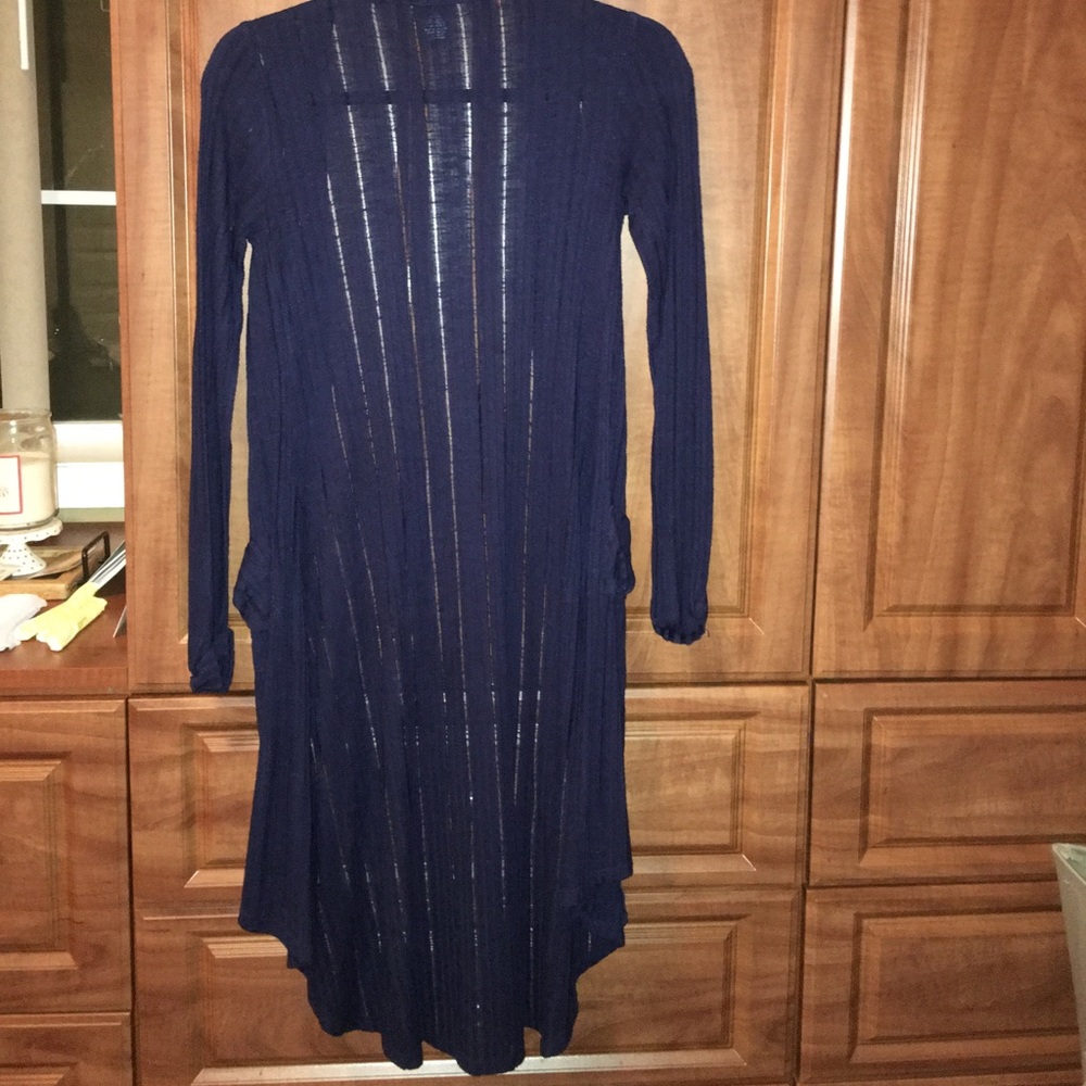 Long blue Light weight cardigan